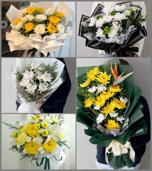 上海奉贤区庄行镇渔沥村白事花束代送